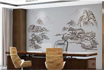 临湘森佰汇航空纤维墙咔(山水之间)